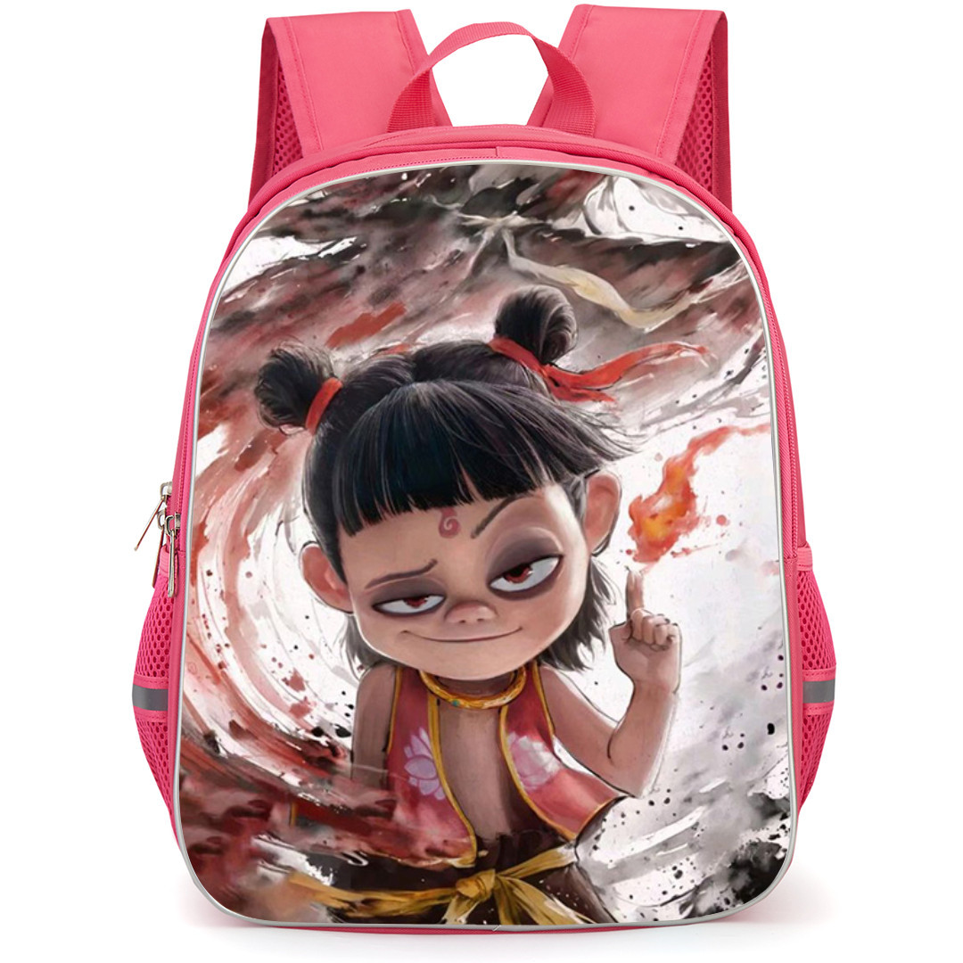Ne Zha Backpack StudentPack - Ne Zha Floating On Cloud Anime Art Background