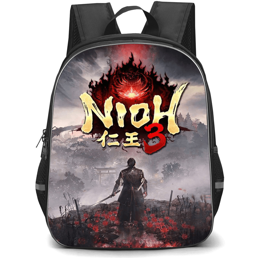 Nioh 3 Backpack School Bag StudentPack - Nioh 3 Blood Moon Poster