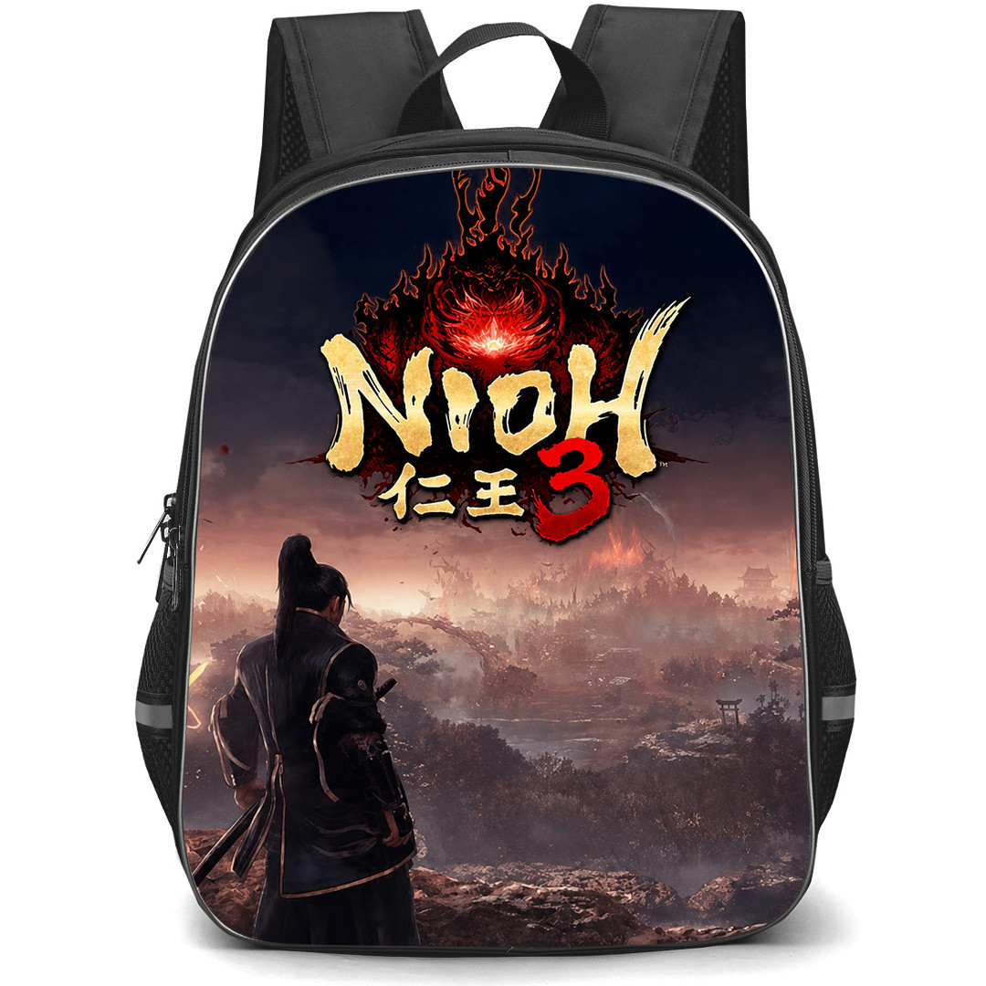 Nioh 3 Backpack School Bag StudentPack - Nioh 3 Warrior Poster Art