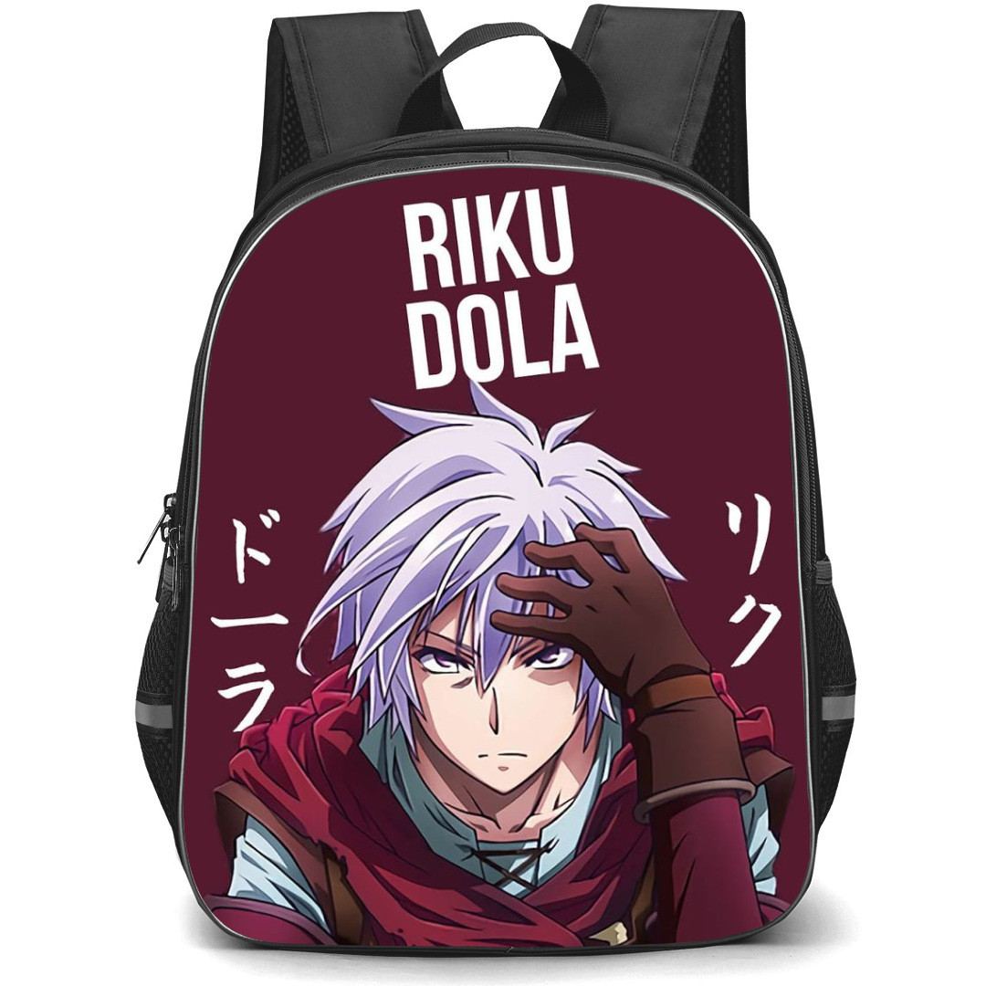 No Game No Life Riku Dola Backpack StudentPack - Riku Dola Portrait Illustration Art On Wine Background