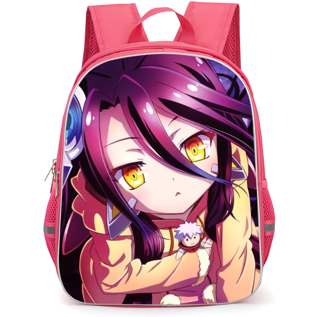 No Game No Life Schwi Dola Backpack StudentPack - Schwi Dola Holding Doll Amine Art Poster