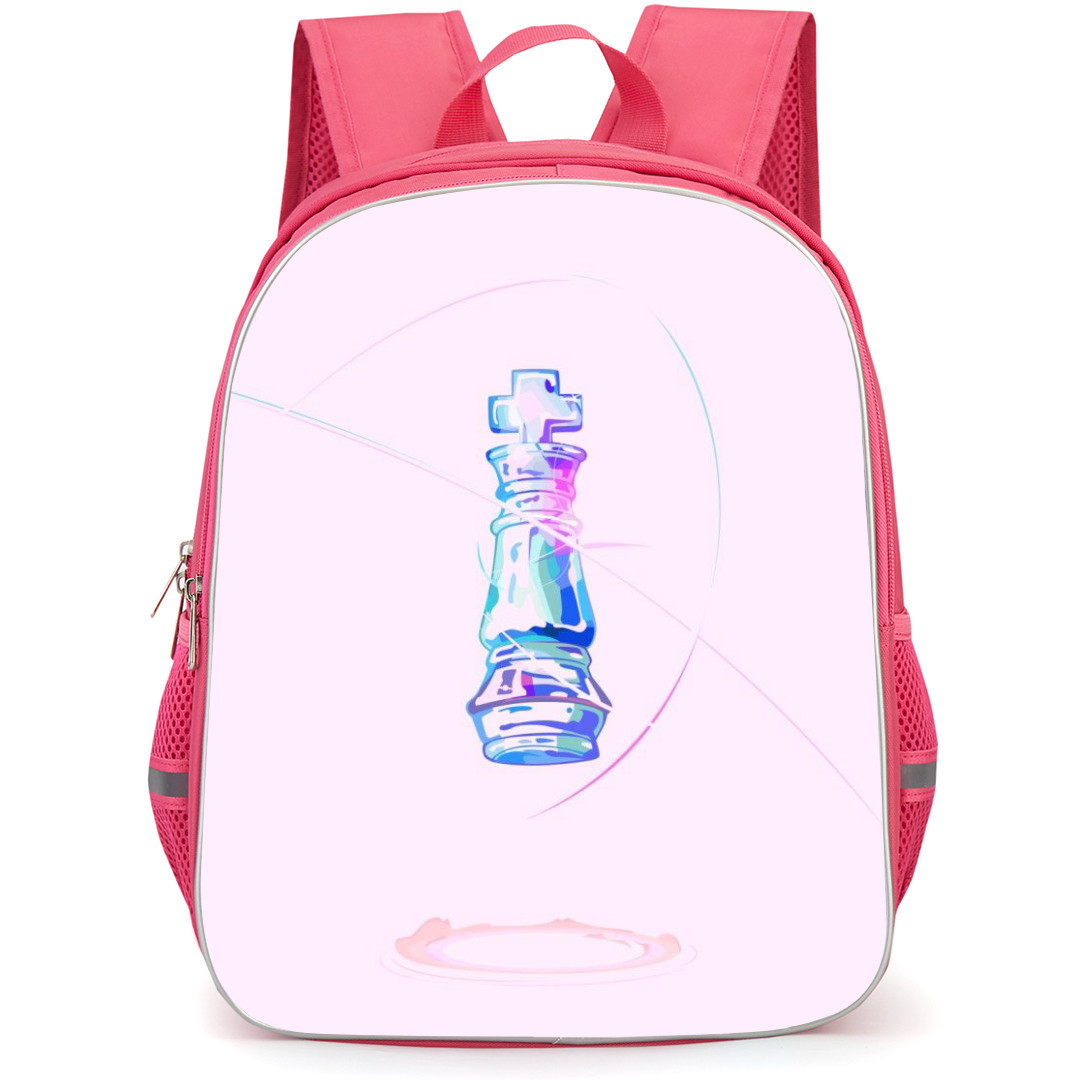 No Game No Life King Chess Backpack StudentPack - King Chess Illustration Art On Pink Background