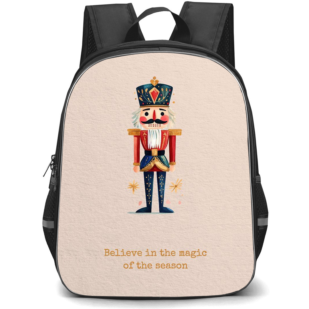 Nutcraker Backpack School Bag StudentPack - Believe Magic Quote Portrait Poster