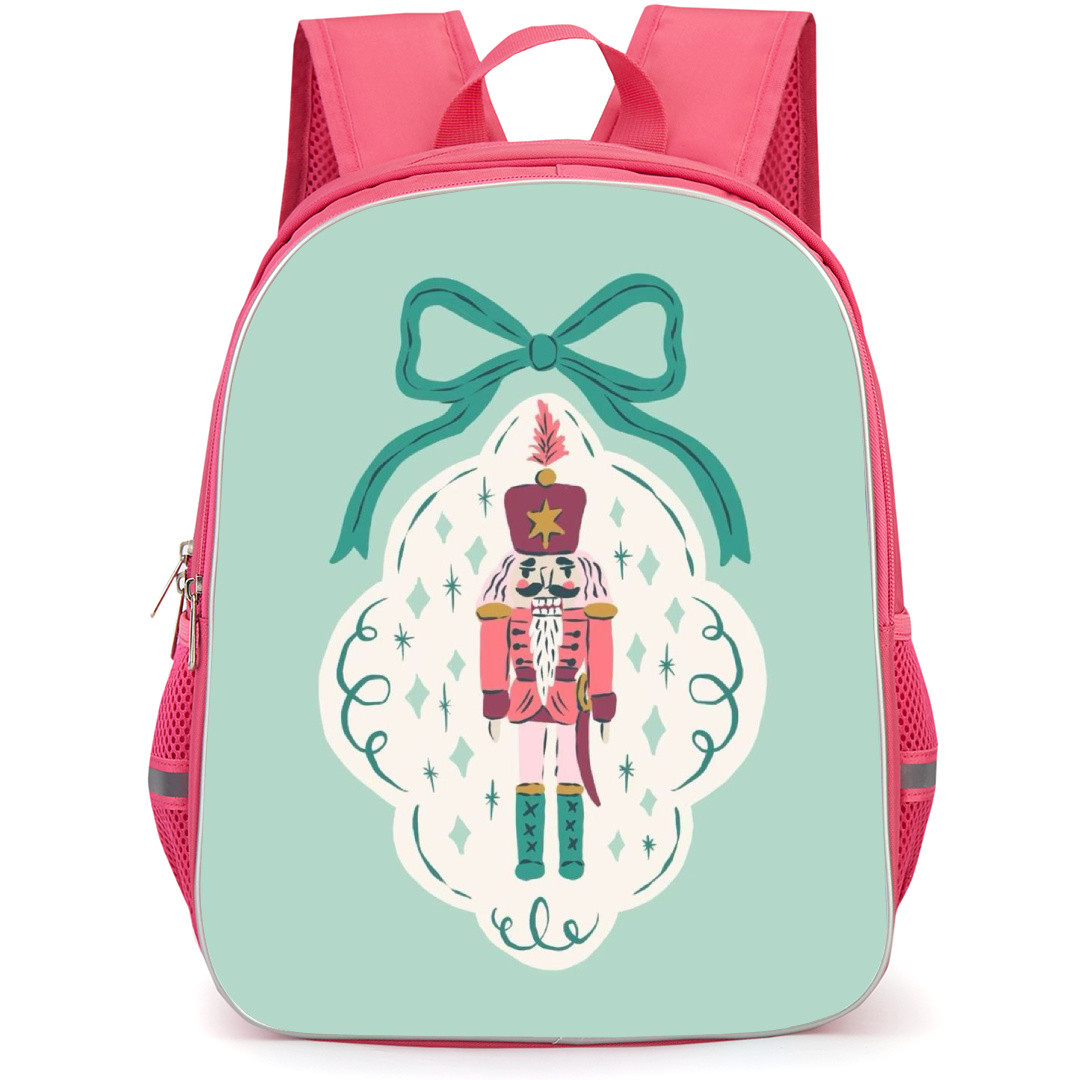 Nutcraker Backpack School Bag StudentPack - Christmas Ornament Portrait Illustration