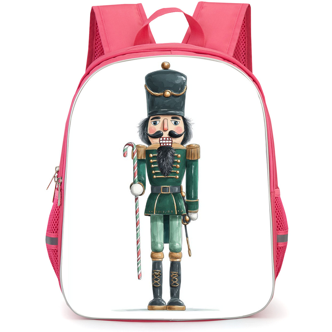 Nutcraker Backpack School Bag StudentPack - Fierce Portrait Digital Art White Background