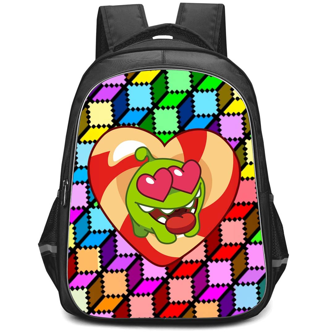 Om Nom Stories Backpack StudentPack - Om Nom Stories Rainbow Cube Pattern