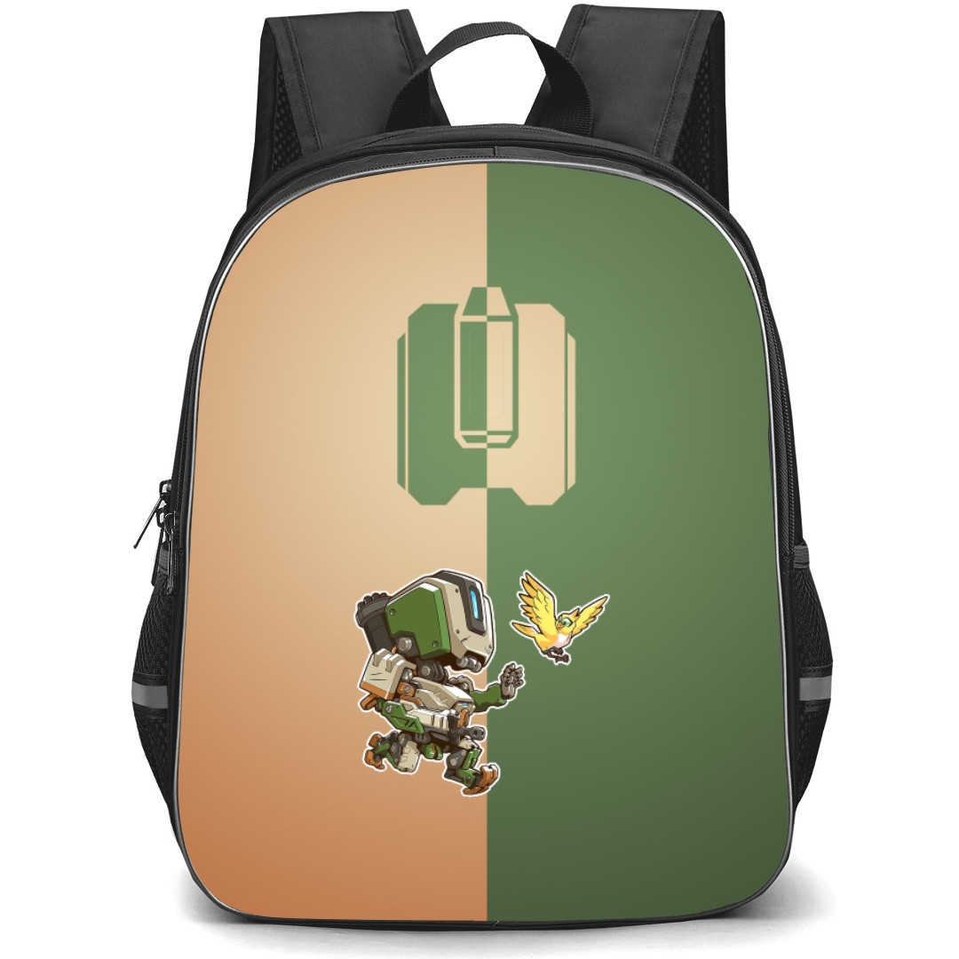 Overwatch Bastion Backpack StudentPack - Bastion Chibi Art Sticker