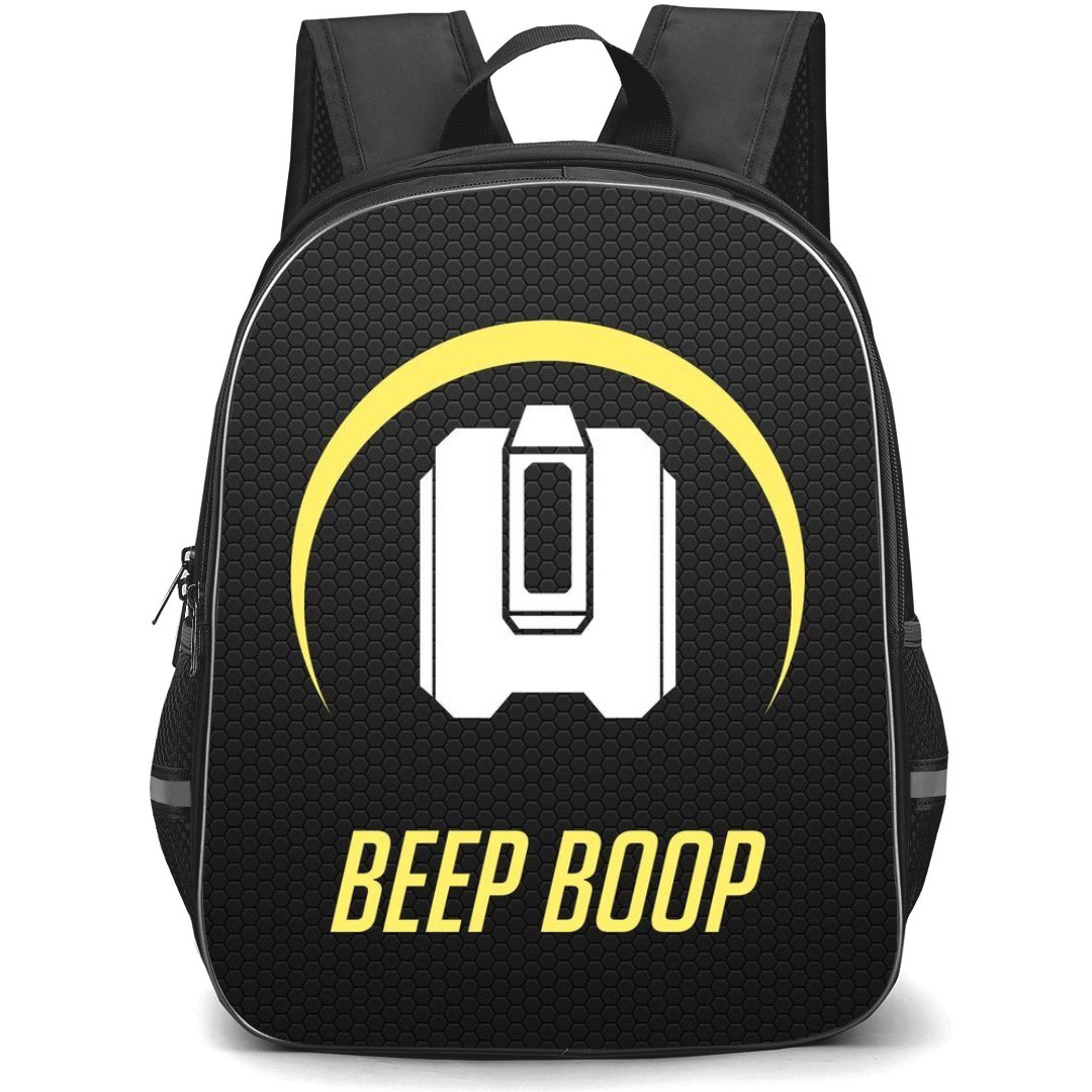 Overwatch Bastion Backpack StudentPack - Bastion Sympol On Black Background