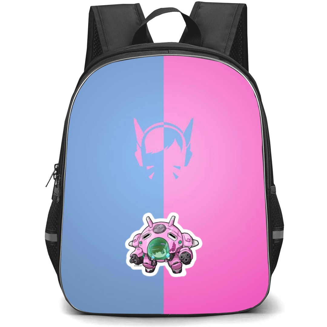 Overwatch DVa Backpack StudentPack - DVa Attack Mode Chibi Art Sticker