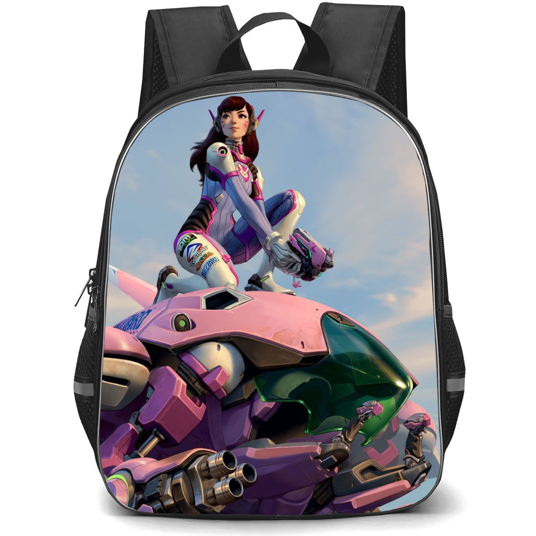 Overwatch D Va Backpack StudentPack - D Va Attack Mode Illustration
