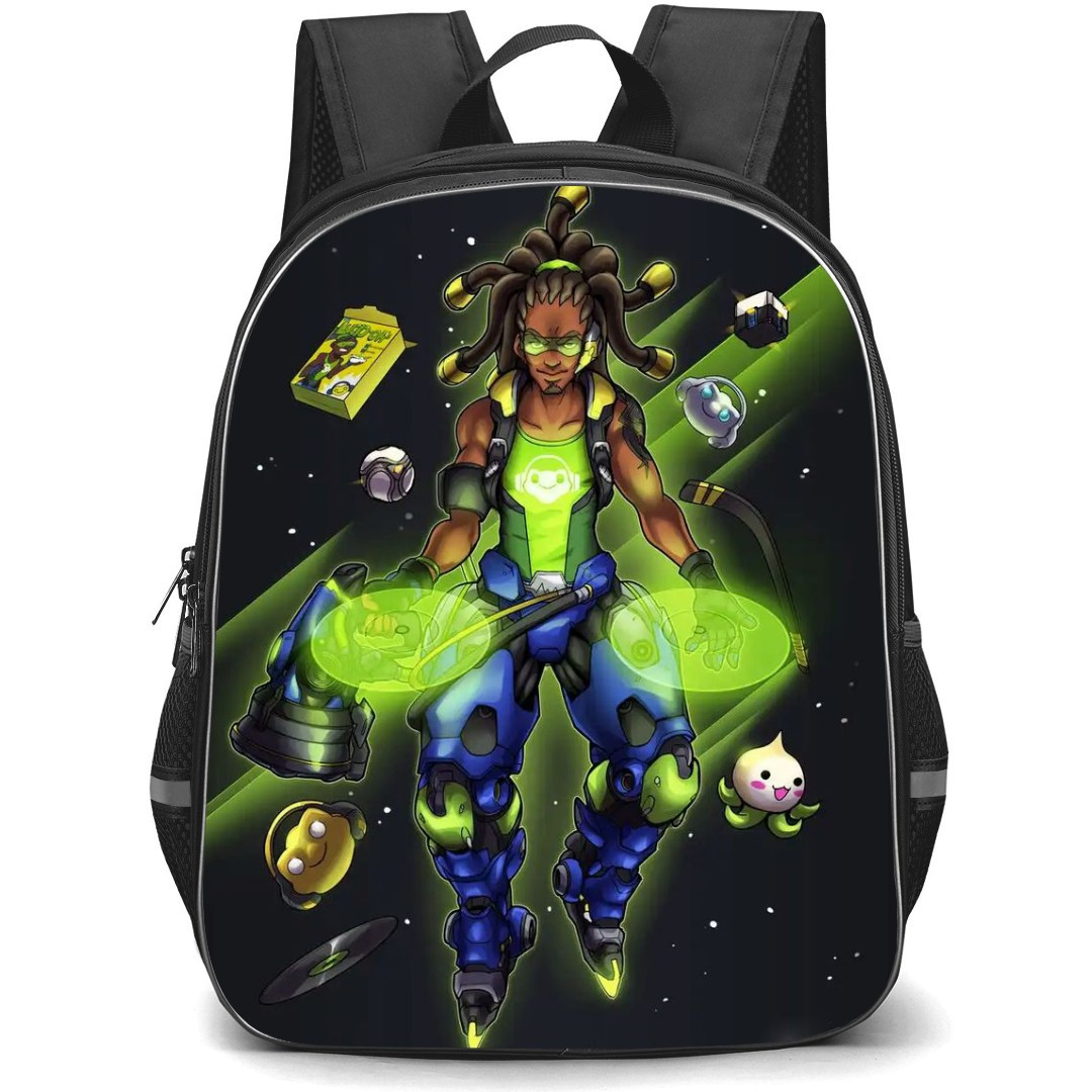 Overwatch Lucio Backpack StudentPack - Lucio Attack Mode Portrait On Black Background