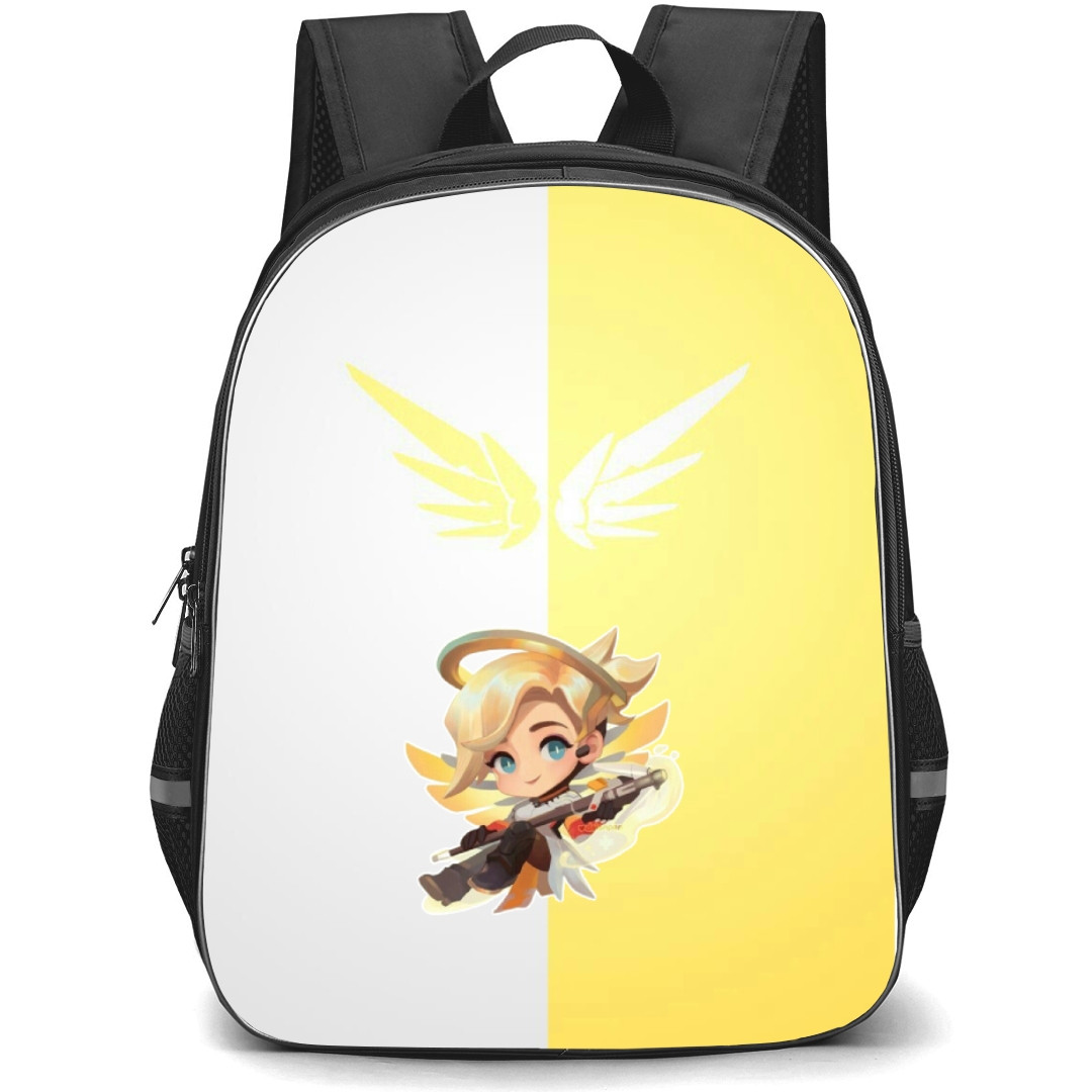 Overwatch Mercy Backpack StudentPack - Mercy Chibi Art Sticker