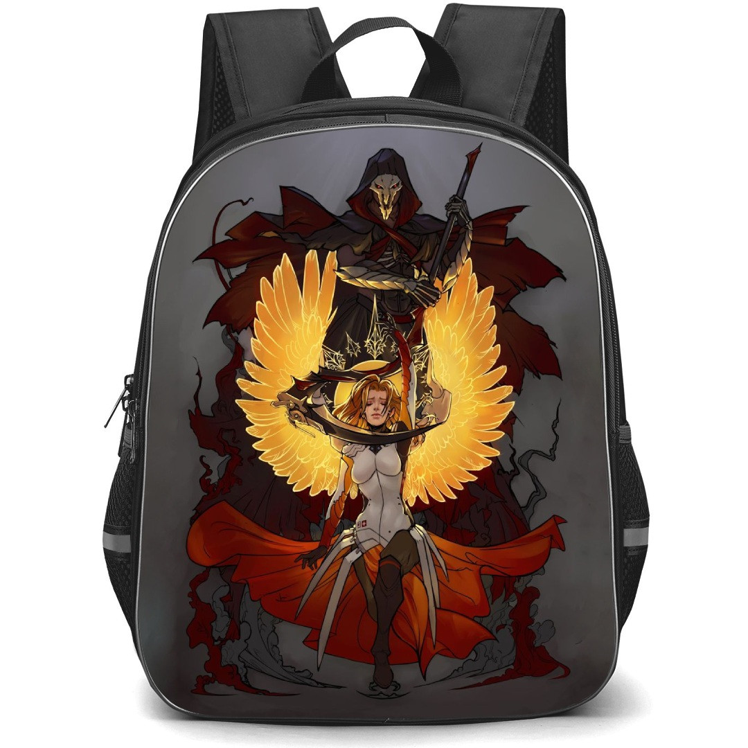Overwatch Backpack StudentPack - Mercy And Reaper Illustration
