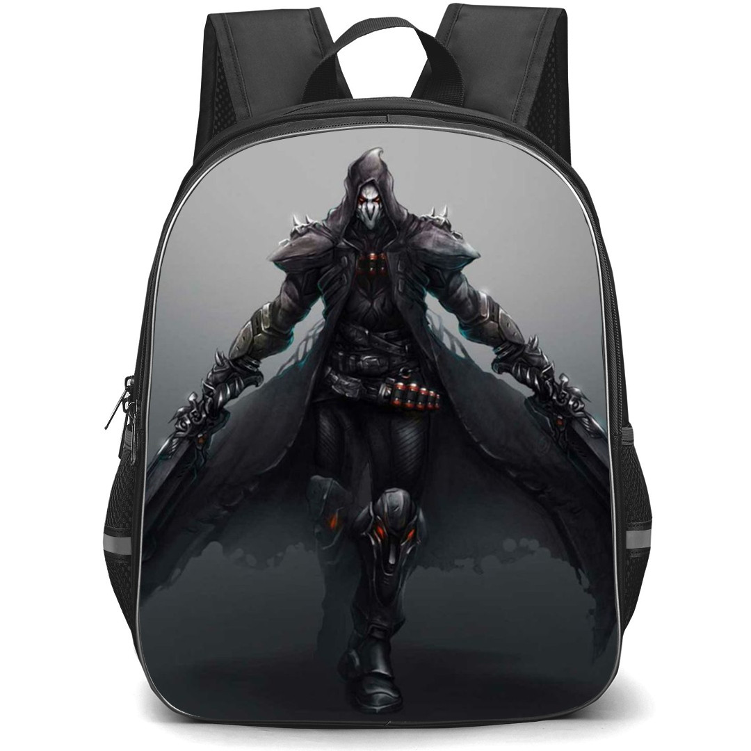 Overwatch Reaper Backpack StudentPack - Reaper Attack Mode Portrait On Grey Background