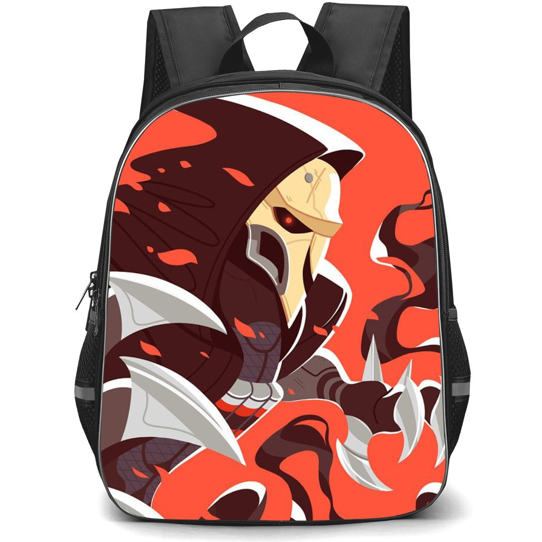 Overwatch Reaper Backpack StudentPack - Reaper Side Portrait On Red Background