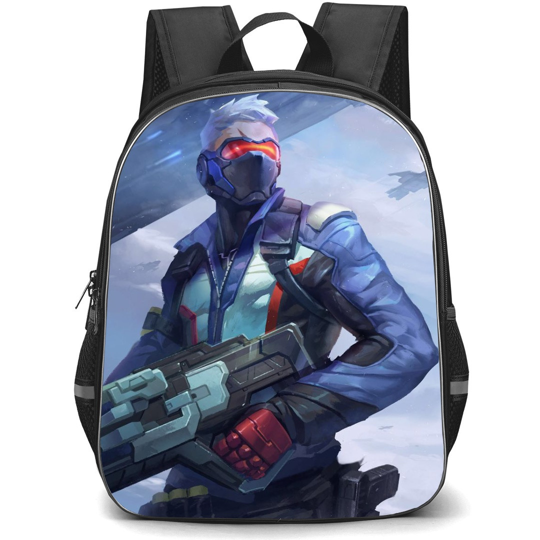 Overwatch Soldier 76 Backpack StudentPack - Soldier 76 Attack Mode Illustration