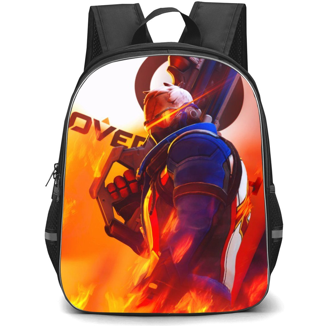Overwatch Soldier 76 Backpack StudentPack - Soldier 76 Side Portrait Posing