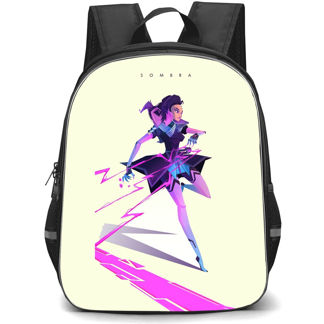 Overwatch Sombra Backpack StudentPack - Sombra Side Portrait Pop Art