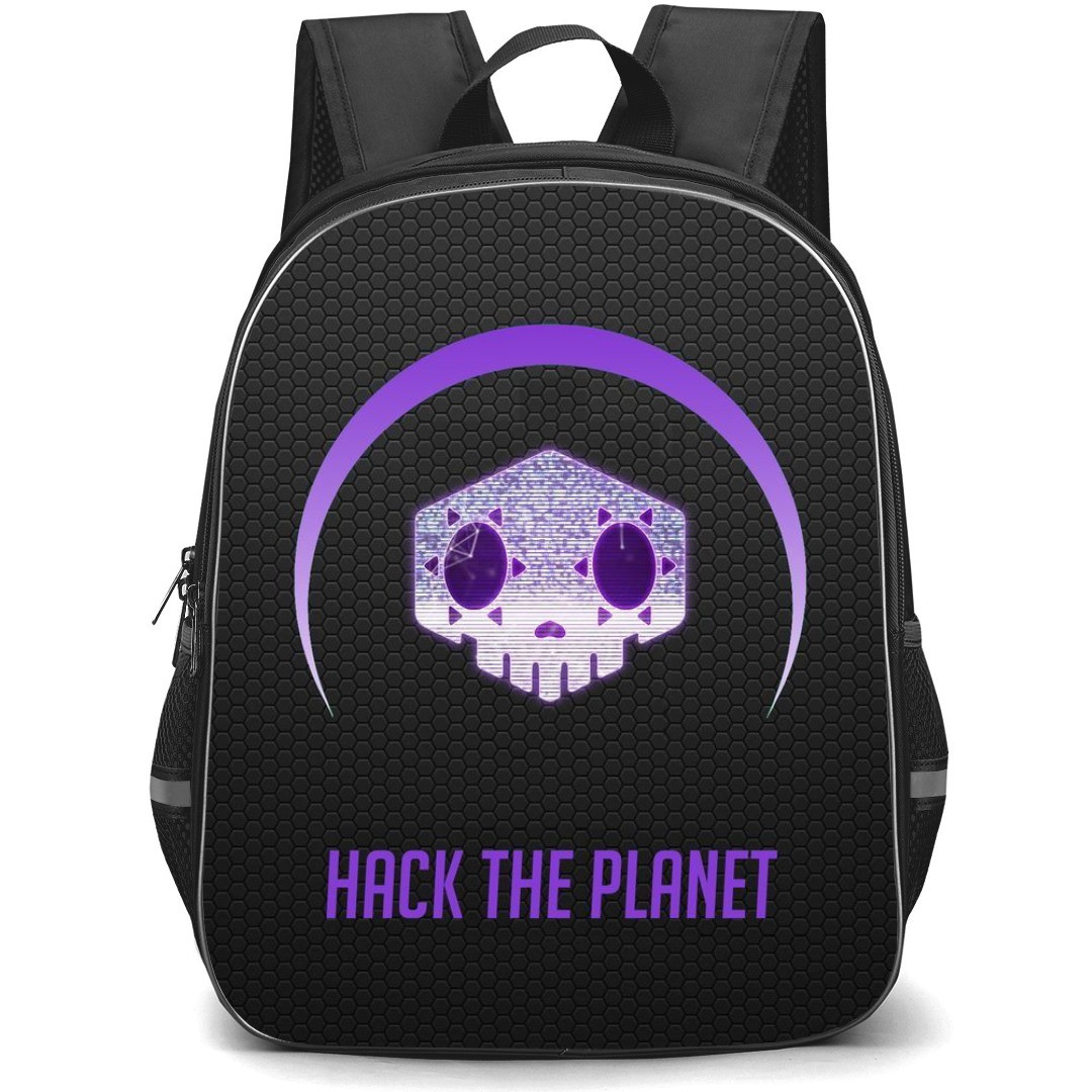 Overwatch Sombra Backpack StudentPack - Sombra Sympol On Black Background
