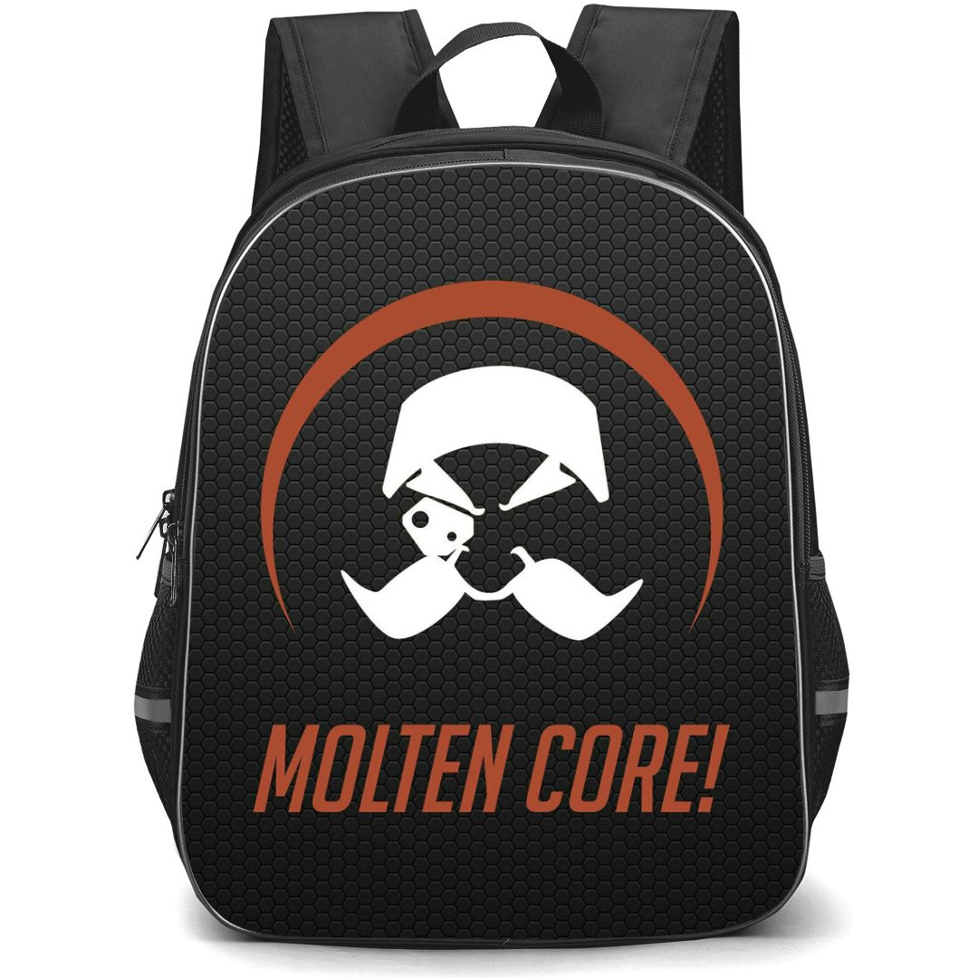Overwatch Torbjorn Backpack StudentPack - Torbjorn Sympol On Black Background