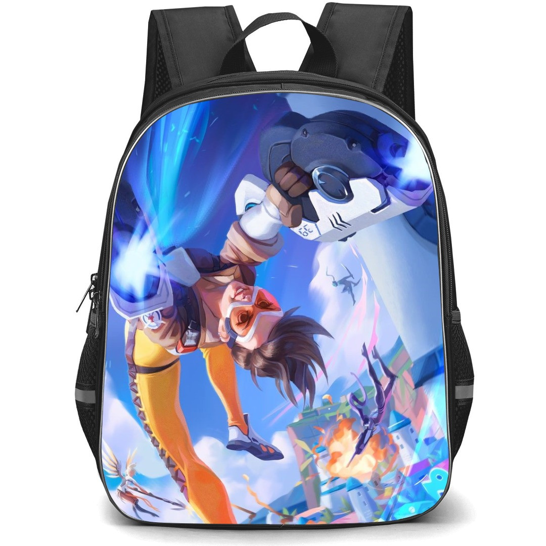 Overwatch Tracer Backpack StudentPack - Tracer Back Portrait Shooting