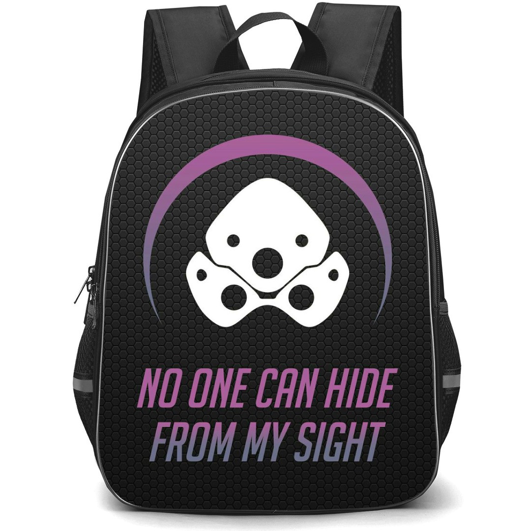 Overwatch Widowmaker Backpack StudentPack - Widowmaker Sympol On Black Background