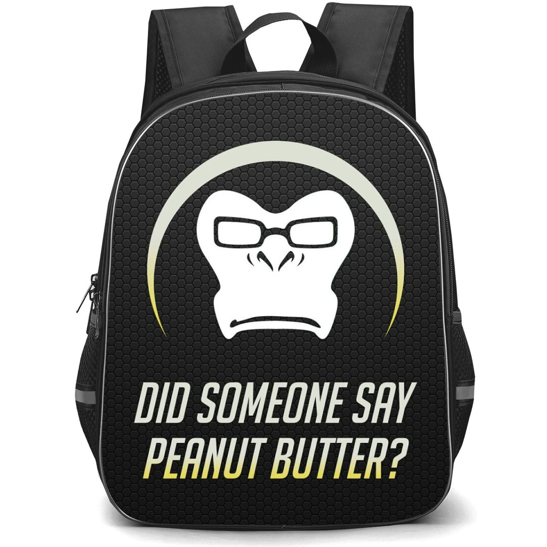 Overwatch Winston Backpack StudentPack - Winston Sympol On Black Background