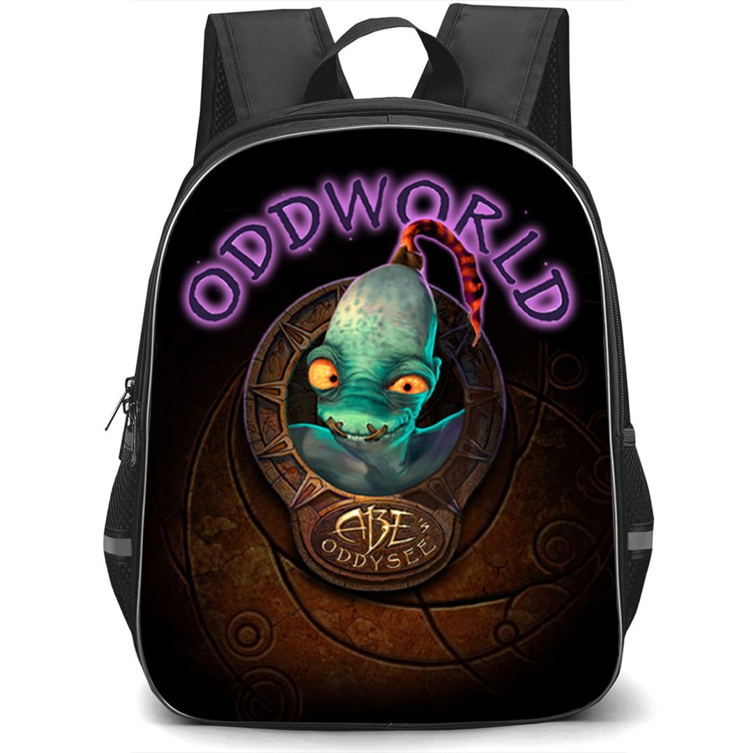 Oddworld Backpack School Bag StudentPack - Oddworld Abe Character Emblem Poster