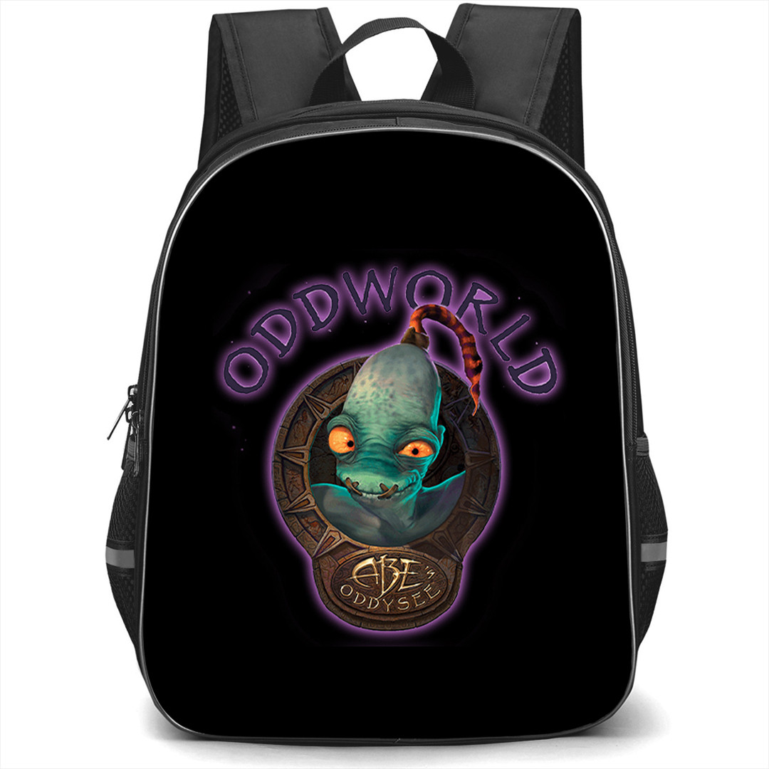 Oddworld Backpack School Bag StudentPack - Oddworld Abes Oddysee Logo Sticker