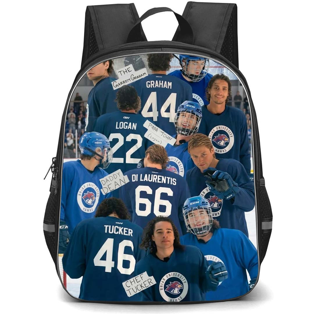 Off Campus Backpack School Bag StudentPack - Off Campus Briar Hawks Team Collage Fan Art Poster