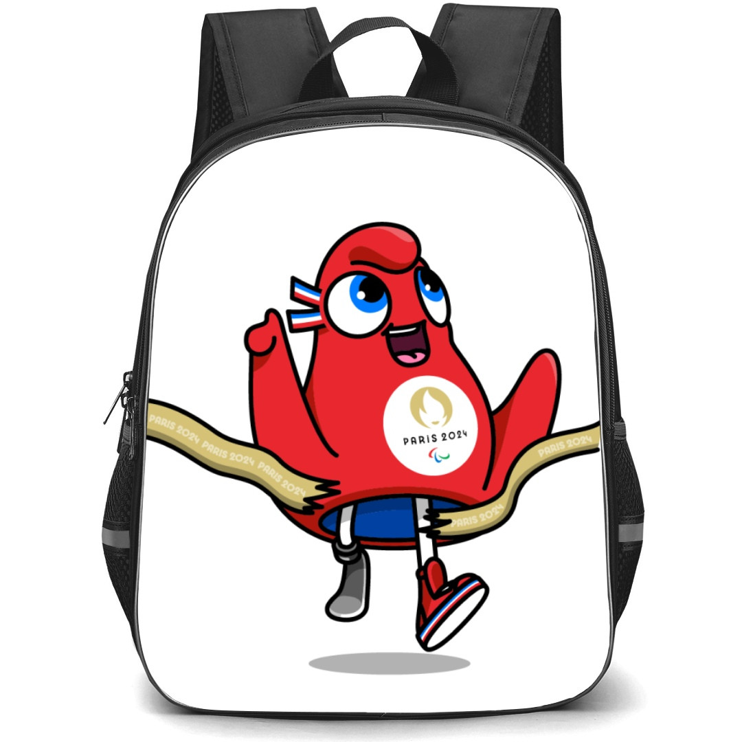 Olympic 2024 Backpack StudentPack - Olympic 2024 Mascot Running Illustration
