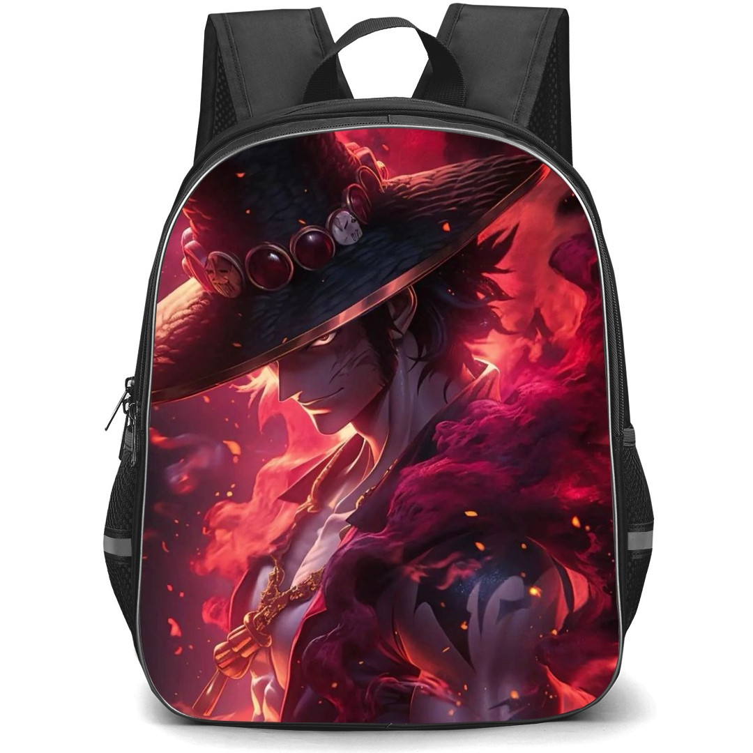 One Piece Ace School Backpack StudentPack - Ace Side Portrait Smiling Illustration