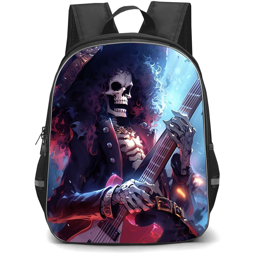 One Piece Brook School Backpack StudentPack - Brook Playing Guitar Illustration