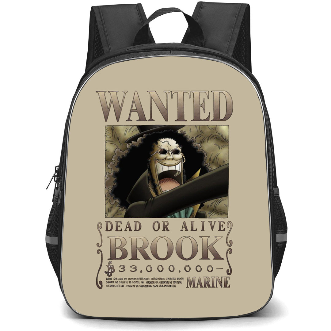One Piece Brook Backpack StudentPack - Brook Wanted Bounty Poster
