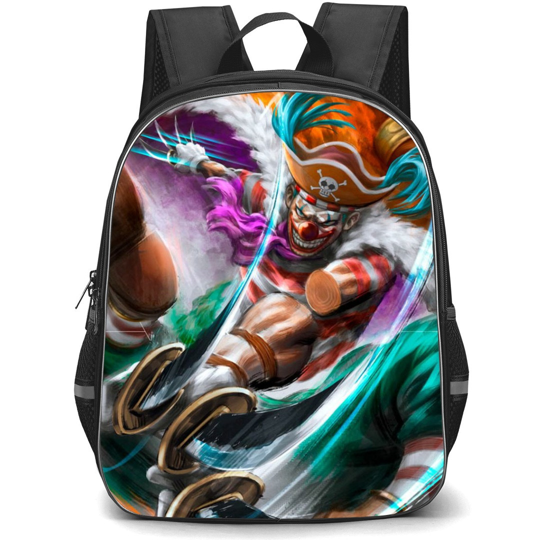 One Piece Buggy School Backpack StudentPack - Buggy Fighting Pose Illustration