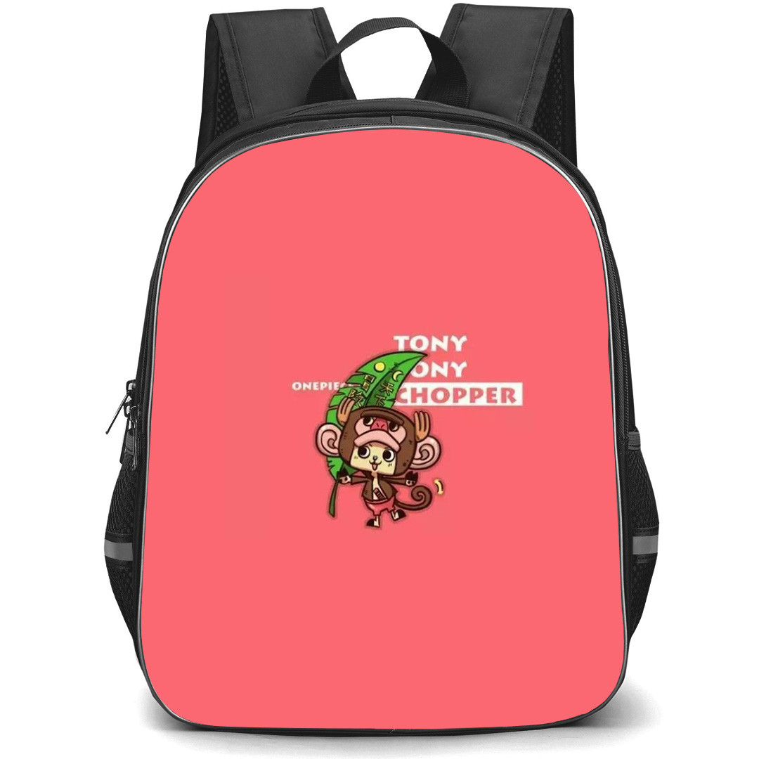 One Piece Chopper Backpack StudentPack - Chopper Stand Pink Background