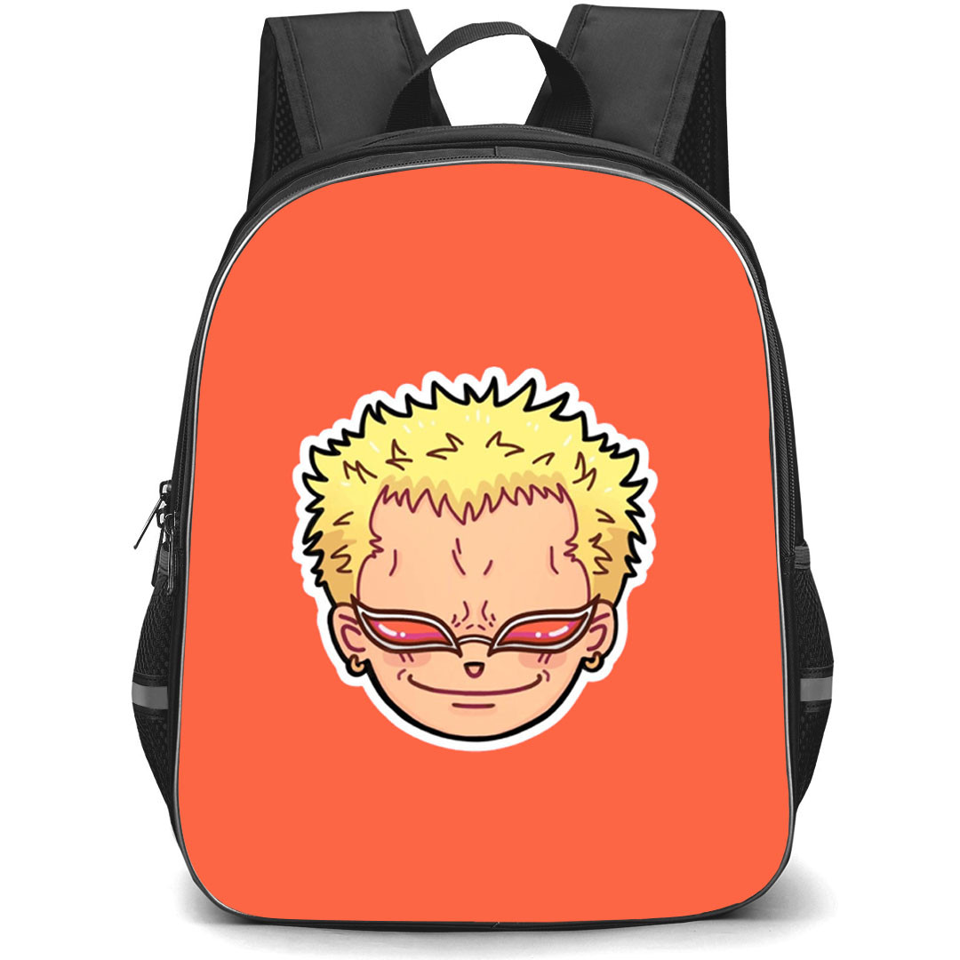 One Piece Doflamingo Backpack StudentPack - Doflamingo Chibi Head Sticker