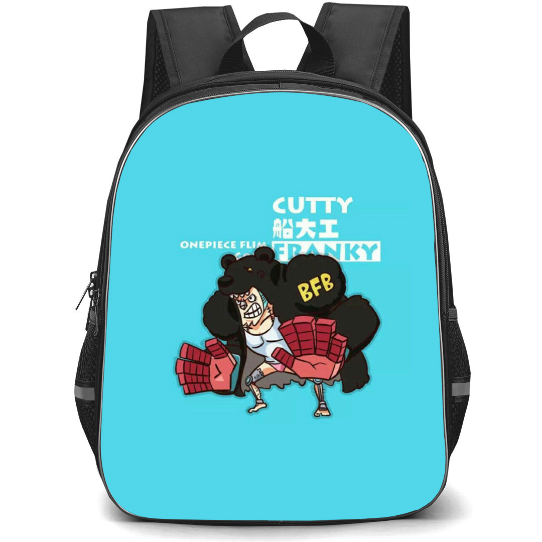 One Piece Franky Backpack StudentPack - Franky Standing SkyBlue Background
