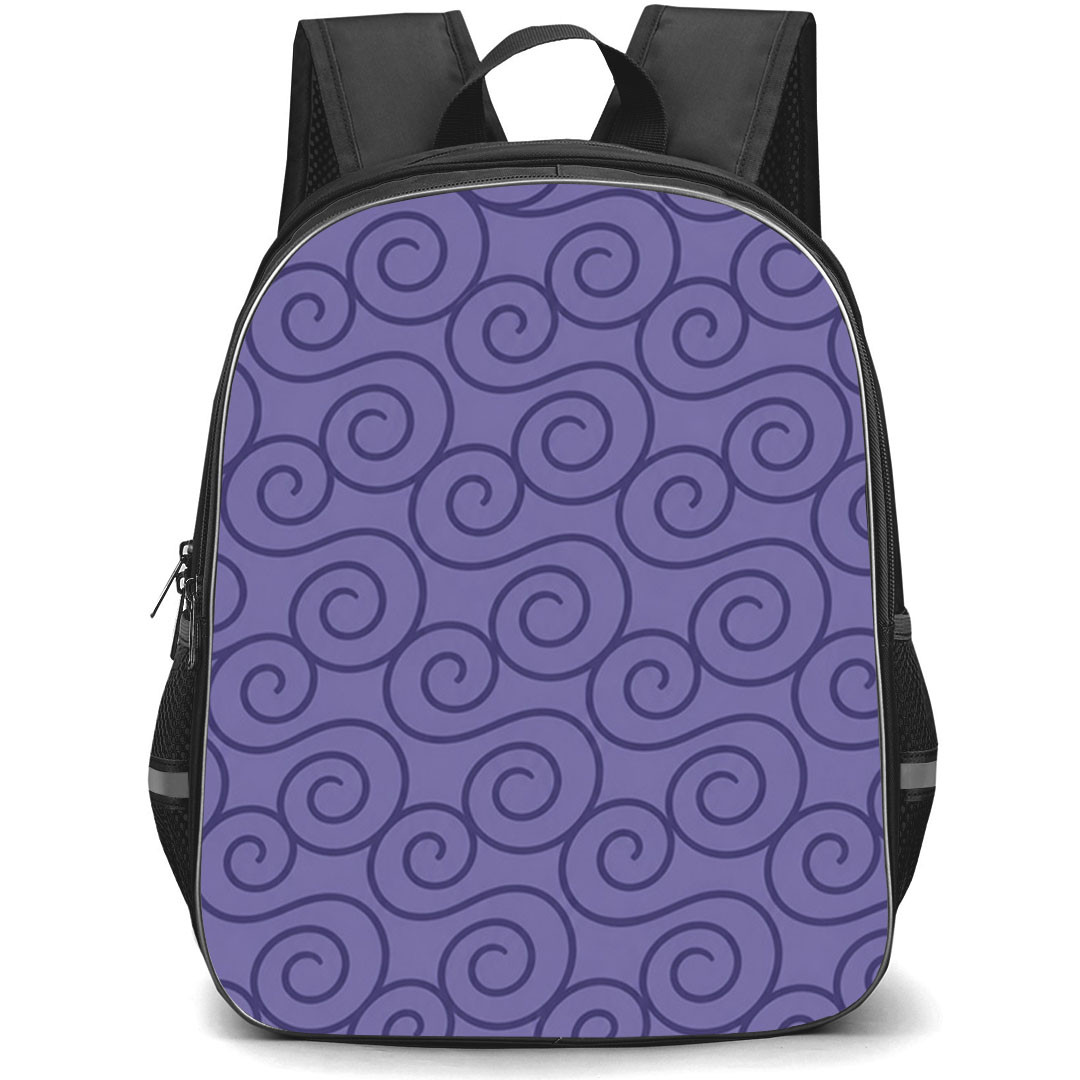 One Piece Backpack School Bag StudentPack - One Piece Gum Gum Devil Fruit Swirl Pattern Art Poster