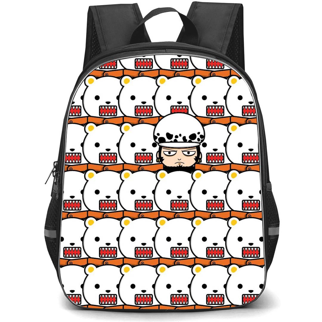 One Piece Backpack StudentPack - One Piece Law Bepo Chibi Pattern Art Together Forever