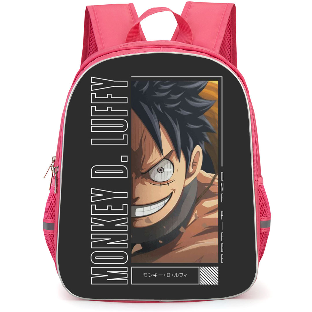 One Piece Luffy Backpack StudentPack - Luffy Angry Half Face Poster