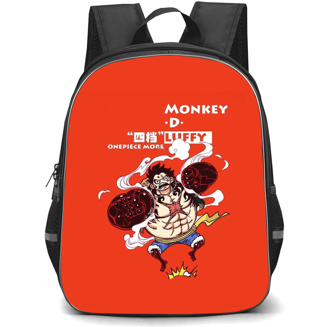 One Piece Luffy Backpack StudentPack - Luffy Gear 4 Red Background