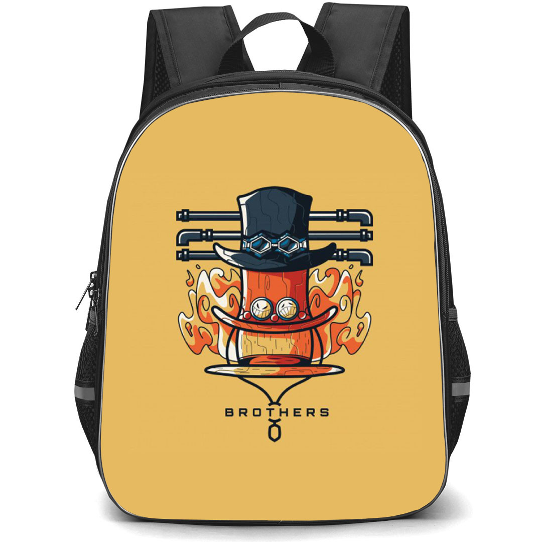 One Piece Backpack StudentPack - Hats of Brothers Luffy Ace Sabo