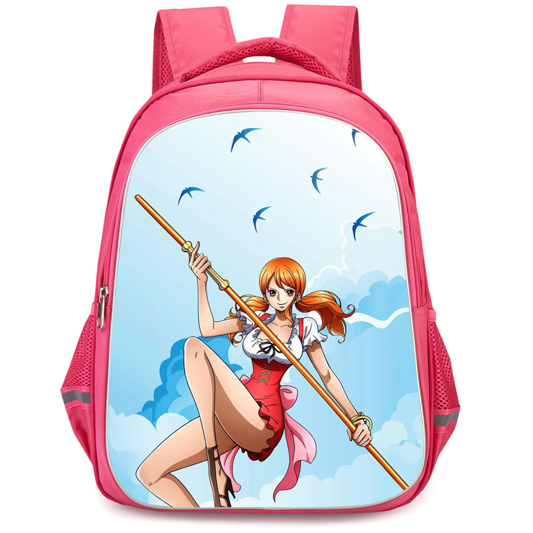 One Piece Nami Backpack StudentPack - Nami Holding Clima-Tact