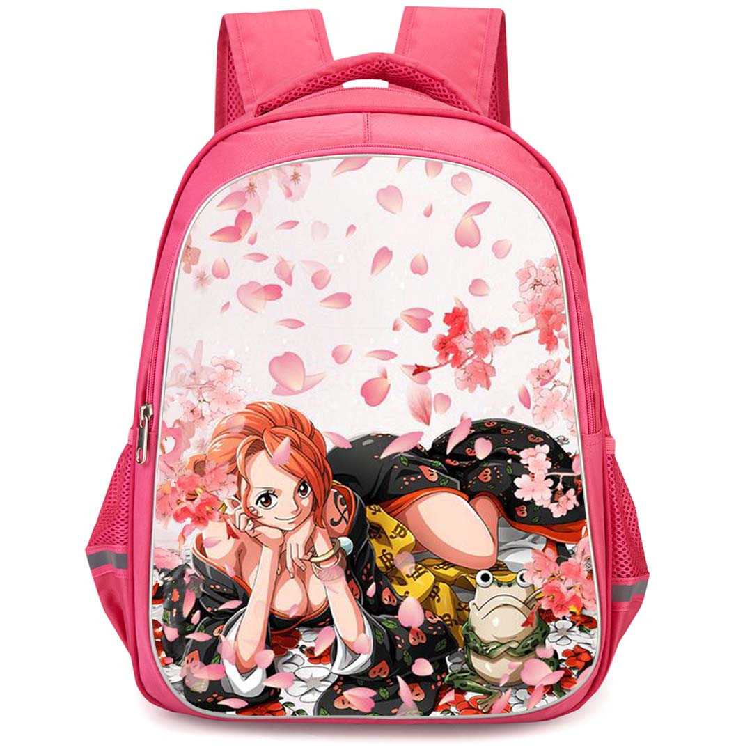 One Piece Nami Backpack StudentPack - Nami Laying Anime Art