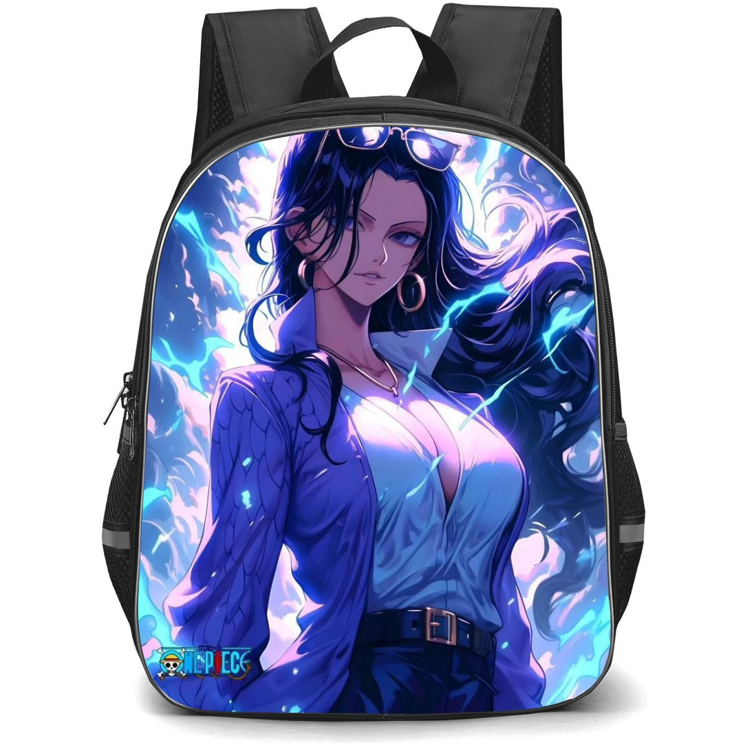 One Piece Robin School Backpack StudentPack - Robin Portrait Blue Background
