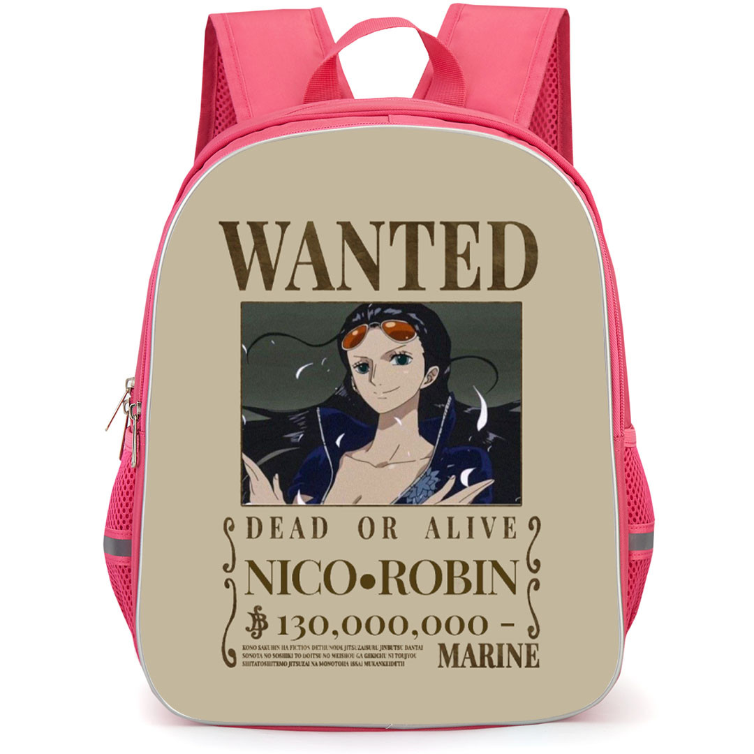 One Piece Robin Backpack StudentPack - Robin Wanted Bounty Poster