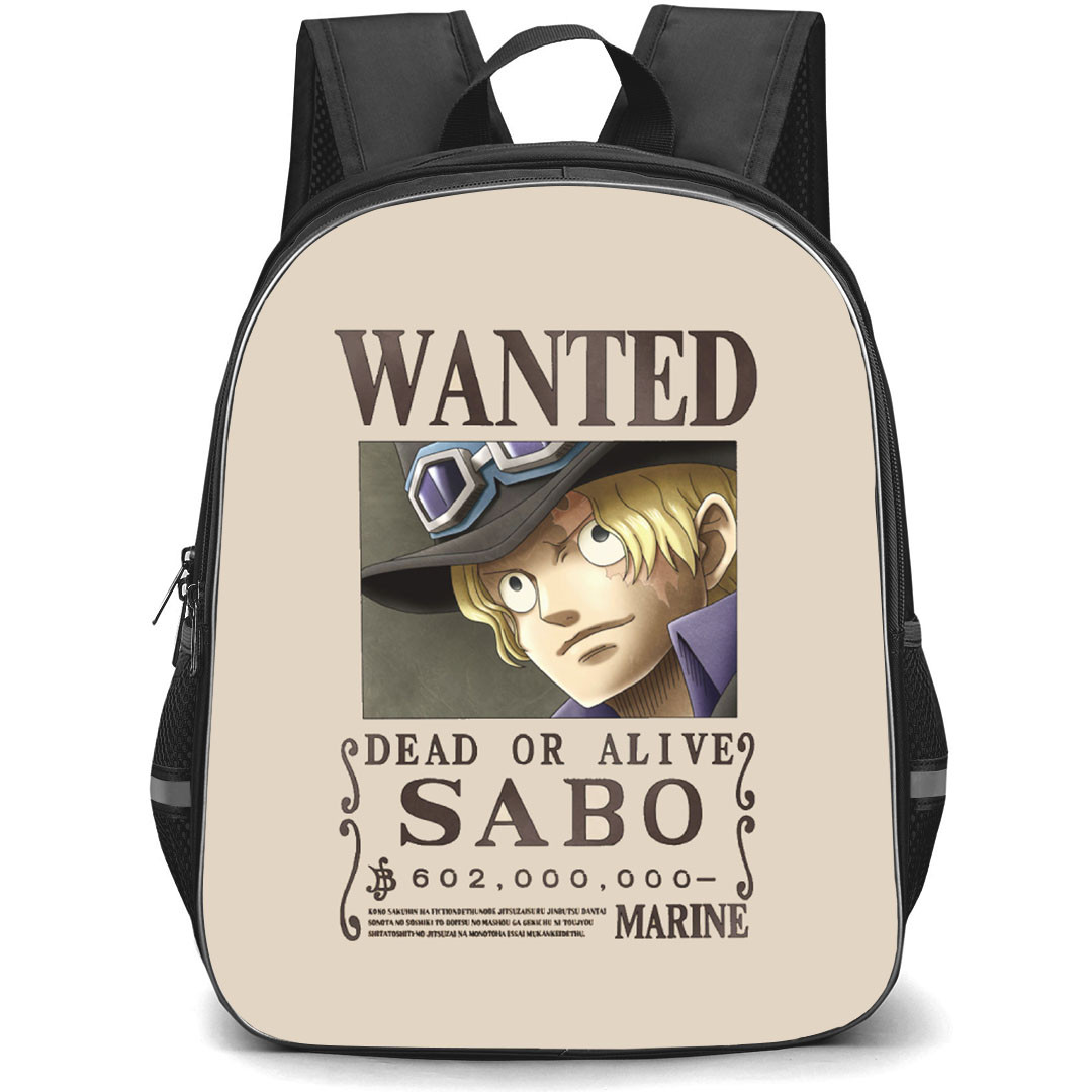 One Piece Sabo Backpack StudentPack - Sabo Wanted Bounty Poster