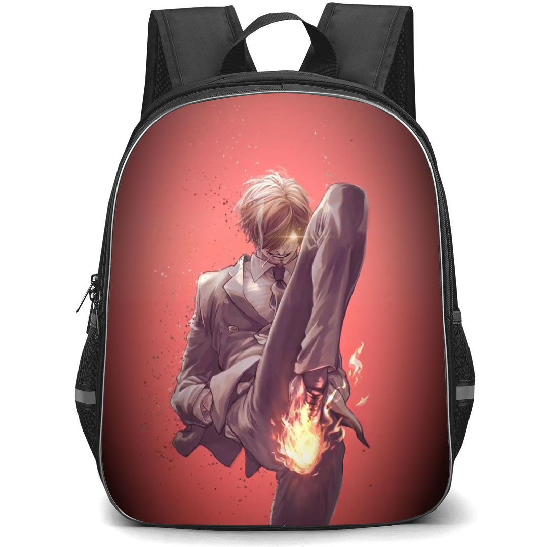 One Piece Sanji Backpack StudentPack - Sanji Demon Black Foot Signature Posture
