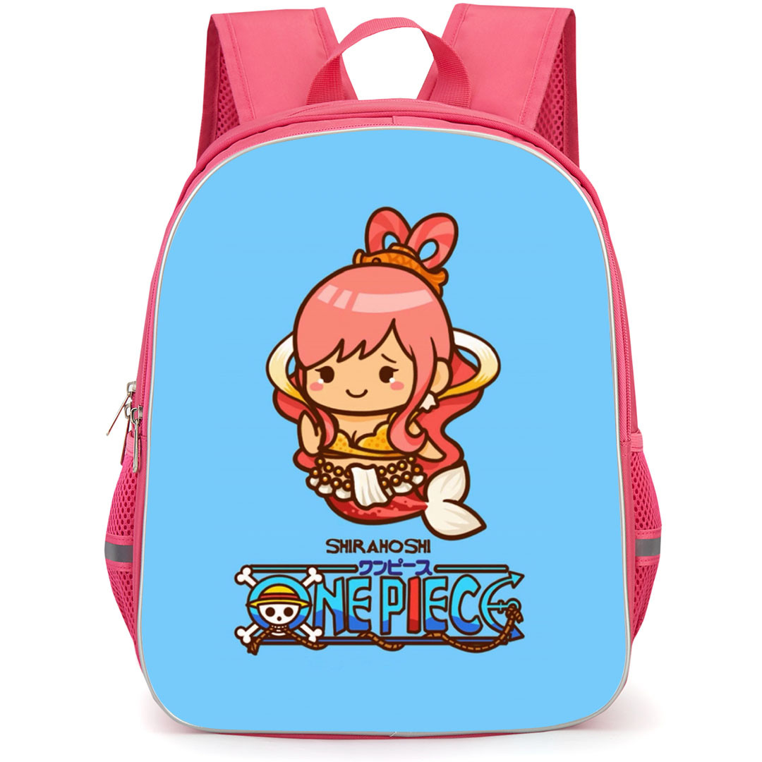 One Piece Shirahoshi Backpack StudentPack - Shirahoshi Chibi Portrait Blue Background